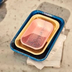 Splatter Fest Enamel Roasting And Serving Dish, Cobalt Blue -Kitchen Serie Store 0002 Kapka 0397