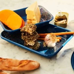 Splatter Fest Enamel Roasting And Serving Dish, Cobalt Blue -Kitchen Serie Store 0005 Kapka 0256