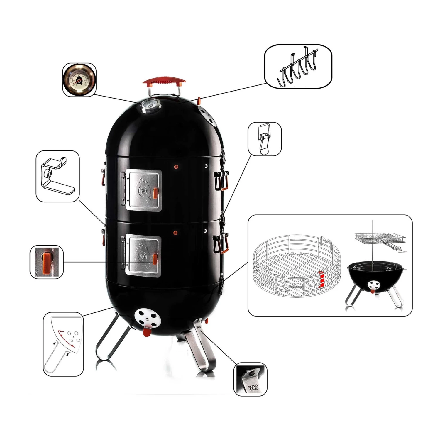 ProQ Frontier Elite 3in1 BBQ Smoker 7 ProQ Frontier Elite 3in1 BBQ Smoker - Image 5