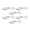 Pack Of 6 Porcelain Canape Spoon With Circle Handle, 10cm -Kitchen Serie Store 6xVJ0131PorcelainCanapeSpoonwithCircleHandle 10cm