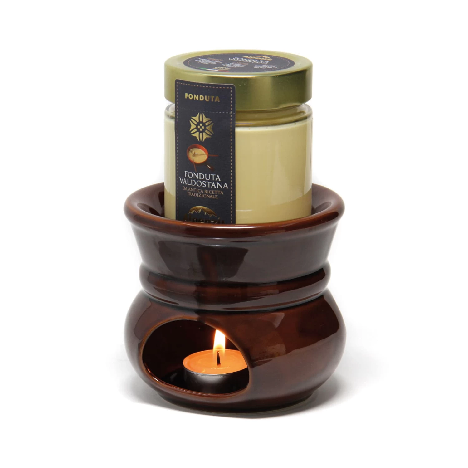 Alpenzu Aosta Valley Fondue & Burner 230g 3 Alpenzu Aosta Valley Fondue & Burner 230g