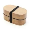 Wood Tone Double Layer Bento Box, 900ml -Kitchen Serie Store BC0068 WoodToneDoubleLayerBentoBox 900ml