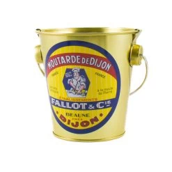 Fallot Dijon Mustard In Gift Metal Bucket 450g -Kitchen Serie Store BP0115FallotDijonMustardInGiftMetalBucket450gAngle