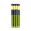 Set Of 4 Striped Colourblock Dinner Candles -Kitchen Serie Store BX0003 0001 dinnercandles2