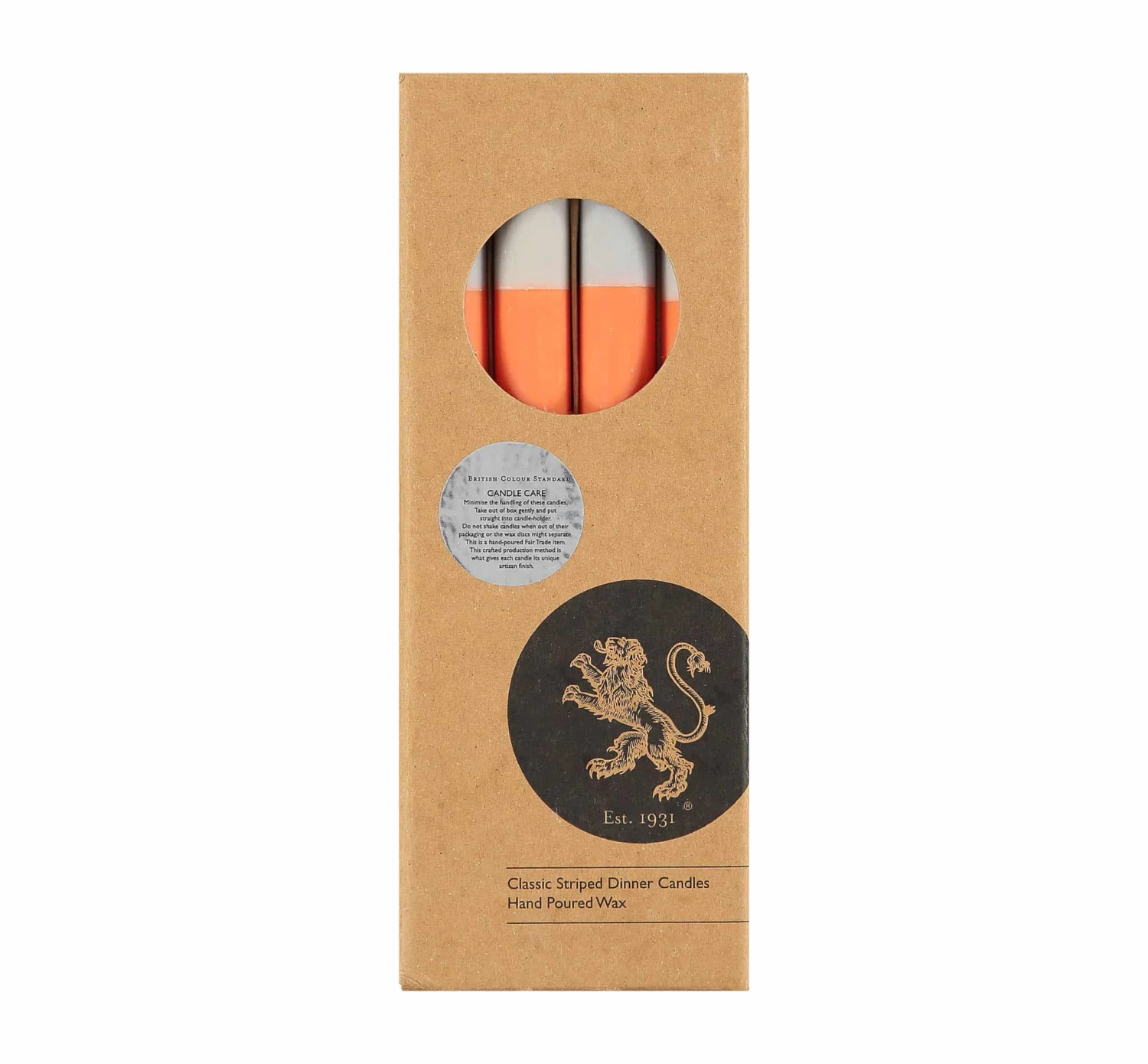 Set Of 4 Pink Orange Colourblock Candles 4 Set Of 4 Pink Orange Colourblock Candles - Image 2