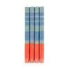 Set Of 4 Orange Mint Striped Candles