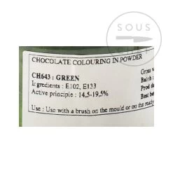 Green Gloss Food Colour For Chocolate 20g -Kitchen Serie Store DE0091 GreenGlossFoodColourForChocolate 1