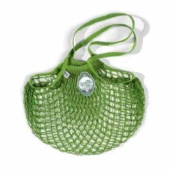 Filt String Bag In Lime Green, Long Handle