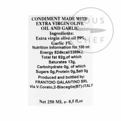 Galantino Puglian Olive Oil With Garlic In Terracotta Bottle 250ml -Kitchen Serie Store GT0012 PuglianOliveOilwithGarlicinTerracottaBottle250ml BoP