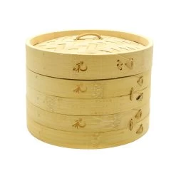 Bamboo Steamer In Gift Box -Kitchen Serie Store ID1101B BambooSteamerInGiftBox8 front