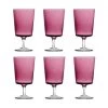 Set Of 6 Ichendorf Milano Violet Stemmed Wine Glass