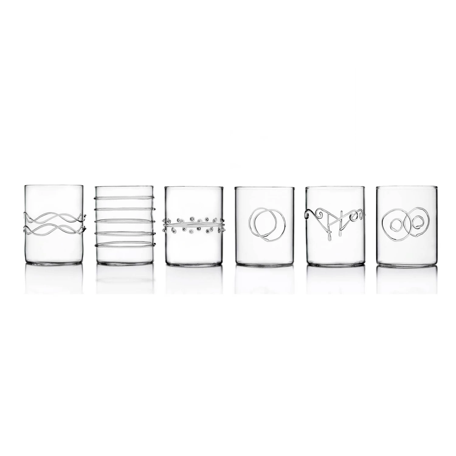 Ichendorf Milano Set Of 6 Assorted Water Tumblers, Clear 3 Ichendorf Milano Set Of 6 Assorted Water Tumblers, Clear