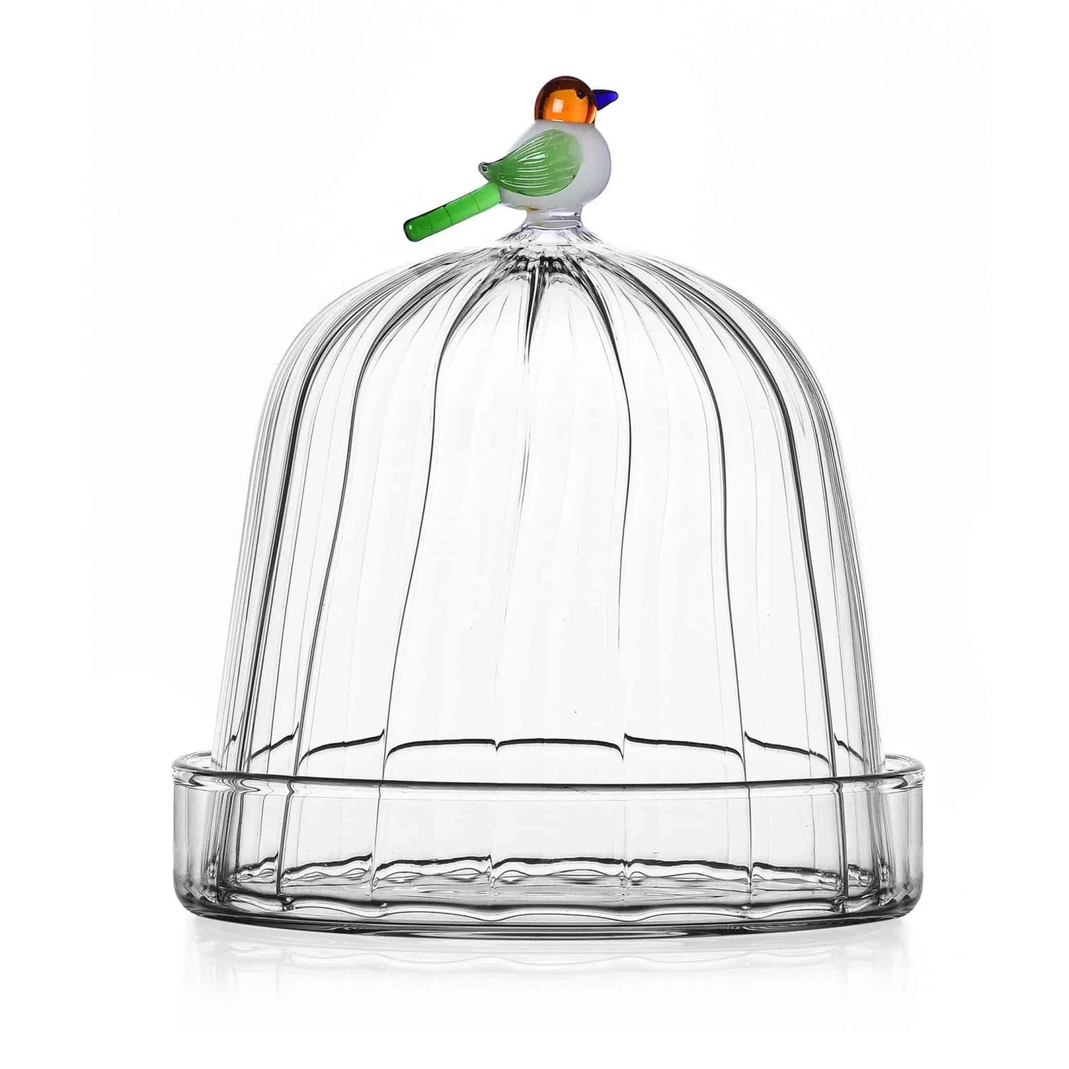 Ichendorf Milano Optic Bird Dish With Dome, 13x14cm 3 Ichendorf Milano Optic Bird Dish With Dome, 13x14cm