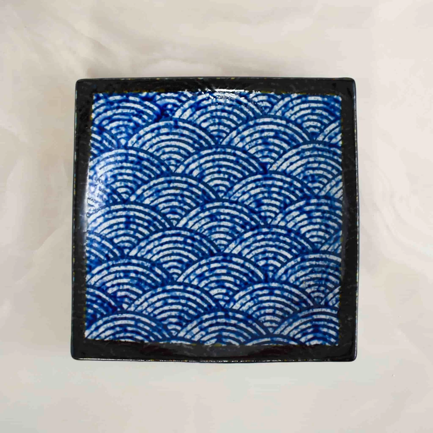 Blue Wave Large Square Plate, 23.5cm 4 Blue Wave Large Square Plate, 23.5cm - Image 2