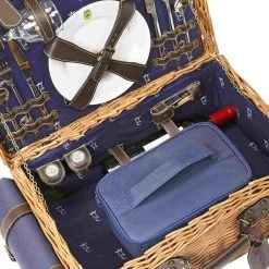 Champs-Elysees Navy Picnic Hamper -Kitchen Serie Store JD0015AChamps ElyseesNavyPicnicHamper 2Person2