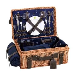 Champs-Elysees Navy Picnic Hamper -Kitchen Serie Store JD0015AChamps ElyseesNavyPicnicHamper 2Person3