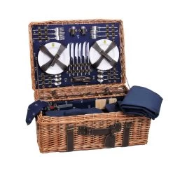Champs-Elysees Navy Picnic Hamper -Kitchen Serie Store JD0015BChamps ElyseesNavyPicnicHamper 6Person3