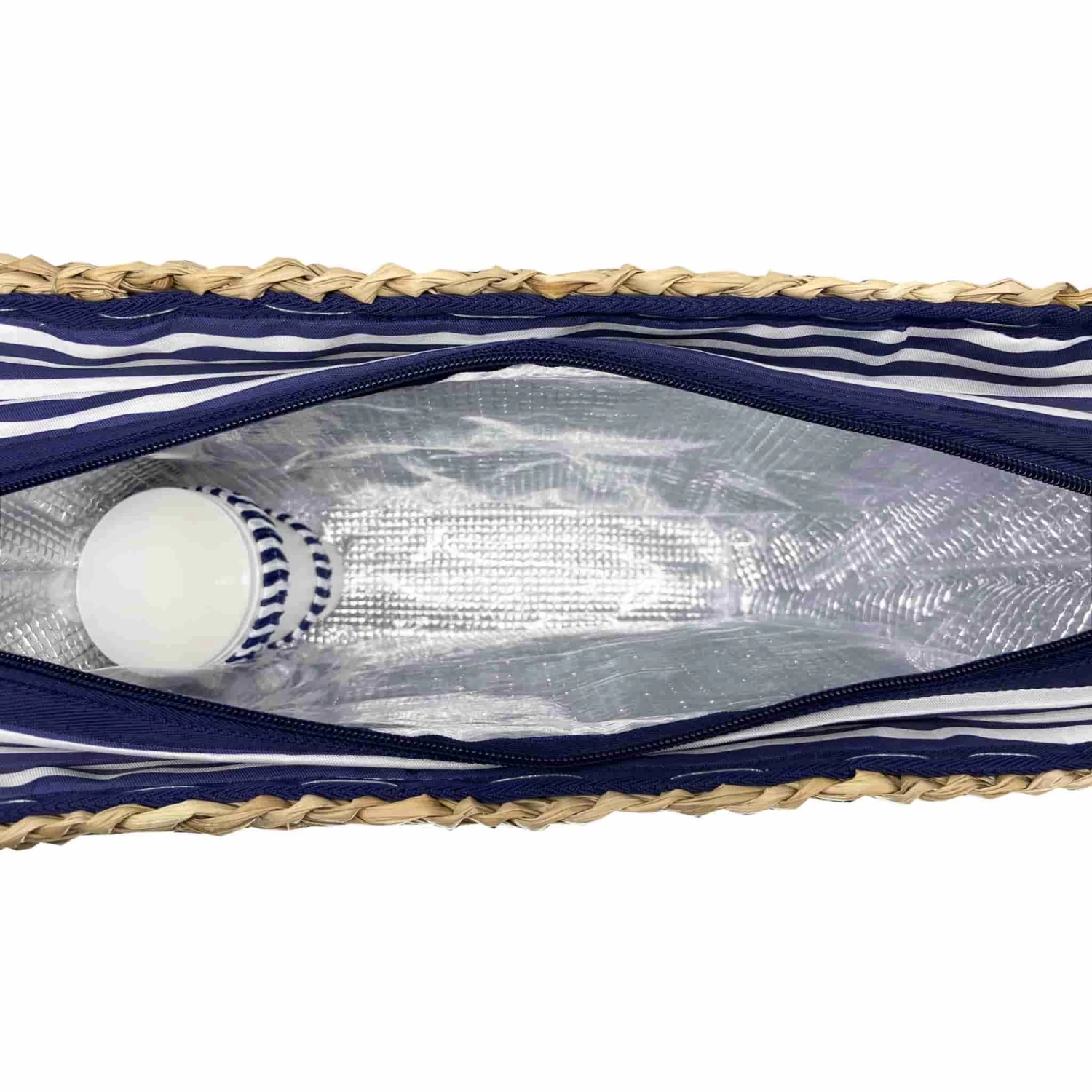 Sac De Plage Riviera Blue Stripe Picnic Tote, 4 Person 4 Sac De Plage Riviera Blue Stripe Picnic Tote, 4 Person - Image 2