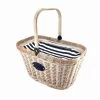 Chantilly Marine Stripe Empty Picnic Basket -Kitchen Serie Store JD0021ChantillyMarineStripeEmtpyPicnicBasket