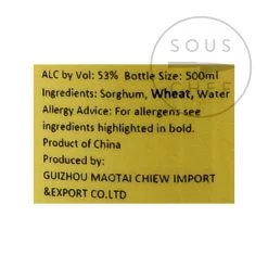 MouTai Chun 1998 Baijiu 53% 500ml -Kitchen Serie Store JZ0009 MouTaiChun1998Baijiu53 BoP