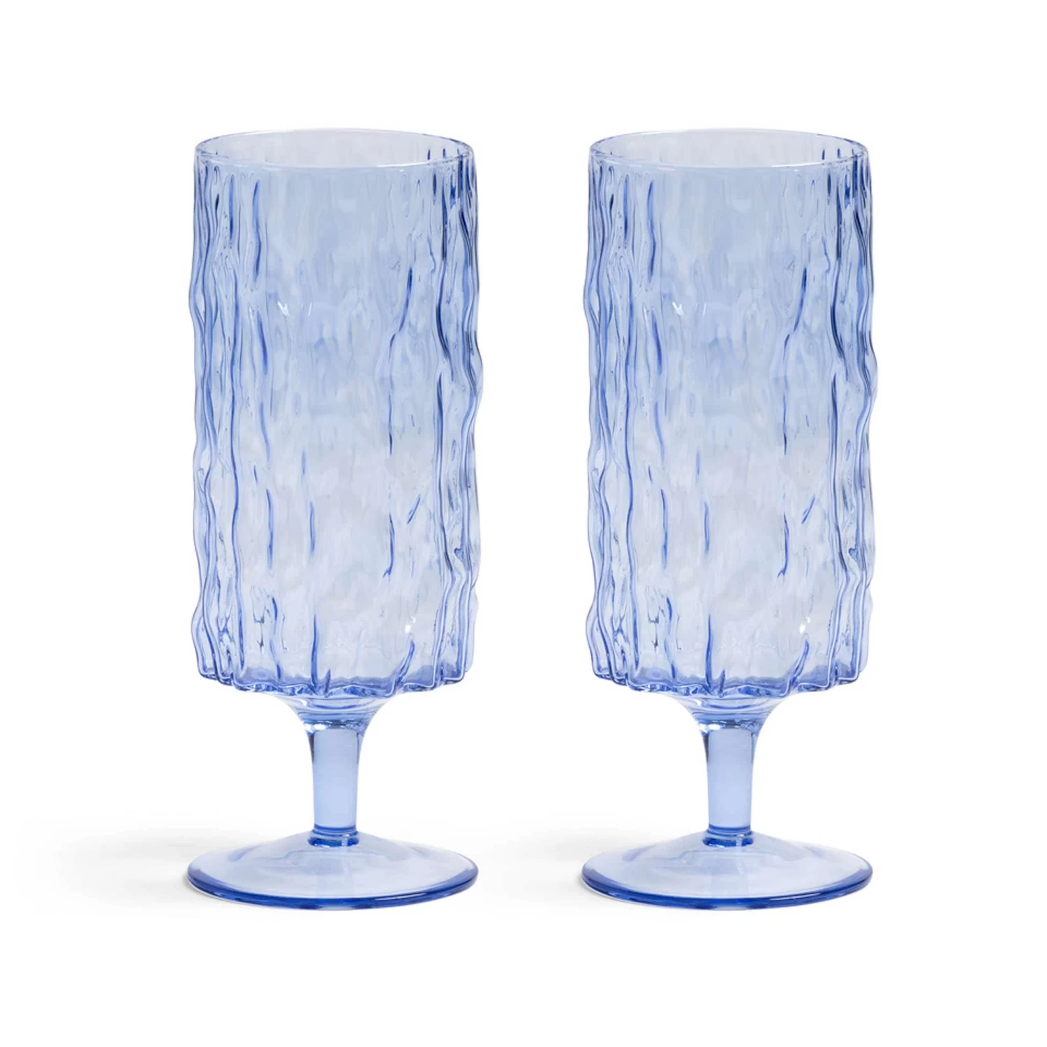 & Klevering Set Of 2 Blue Stemmed Glasses 3 & Klevering Set Of 2 Blue Stemmed Glasses