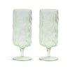 & Klevering Set Of 2 Green Stemmed Glasses
