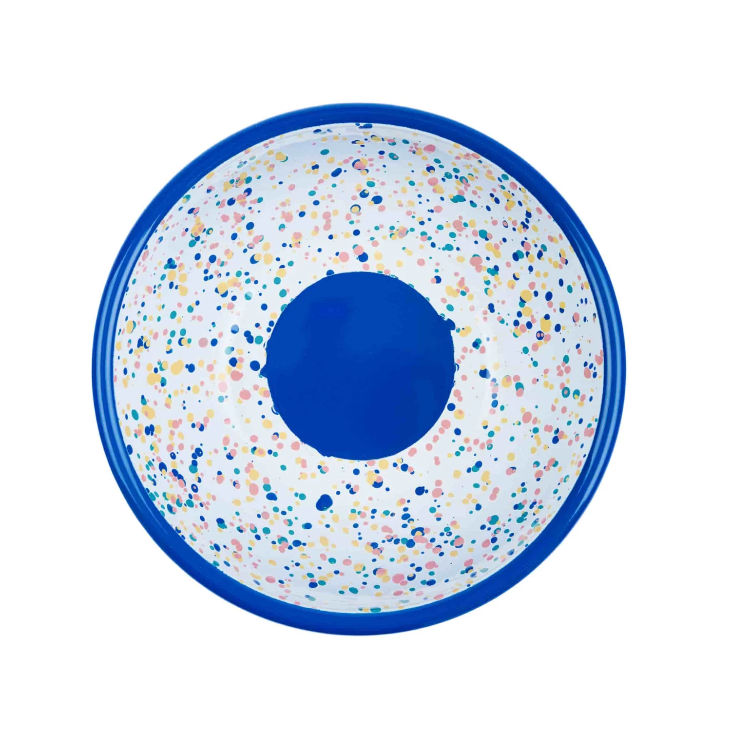 Blue Dot Enamel Salad Bowl 4 Blue Dot Enamel Salad Bowl - Image 2