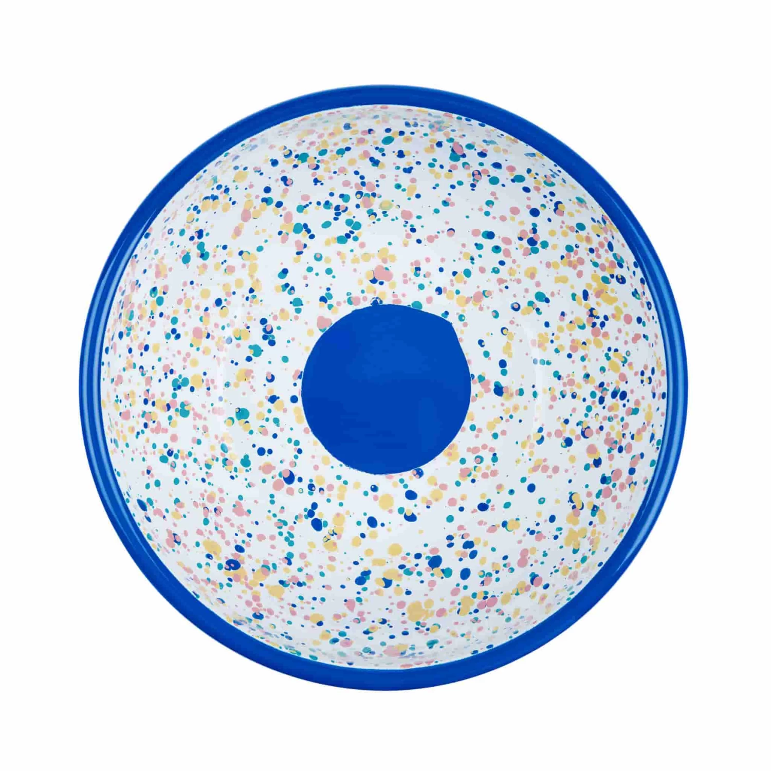 Blue Dot Enamel Salad Bowl 6 Blue Dot Enamel Salad Bowl - Image 4