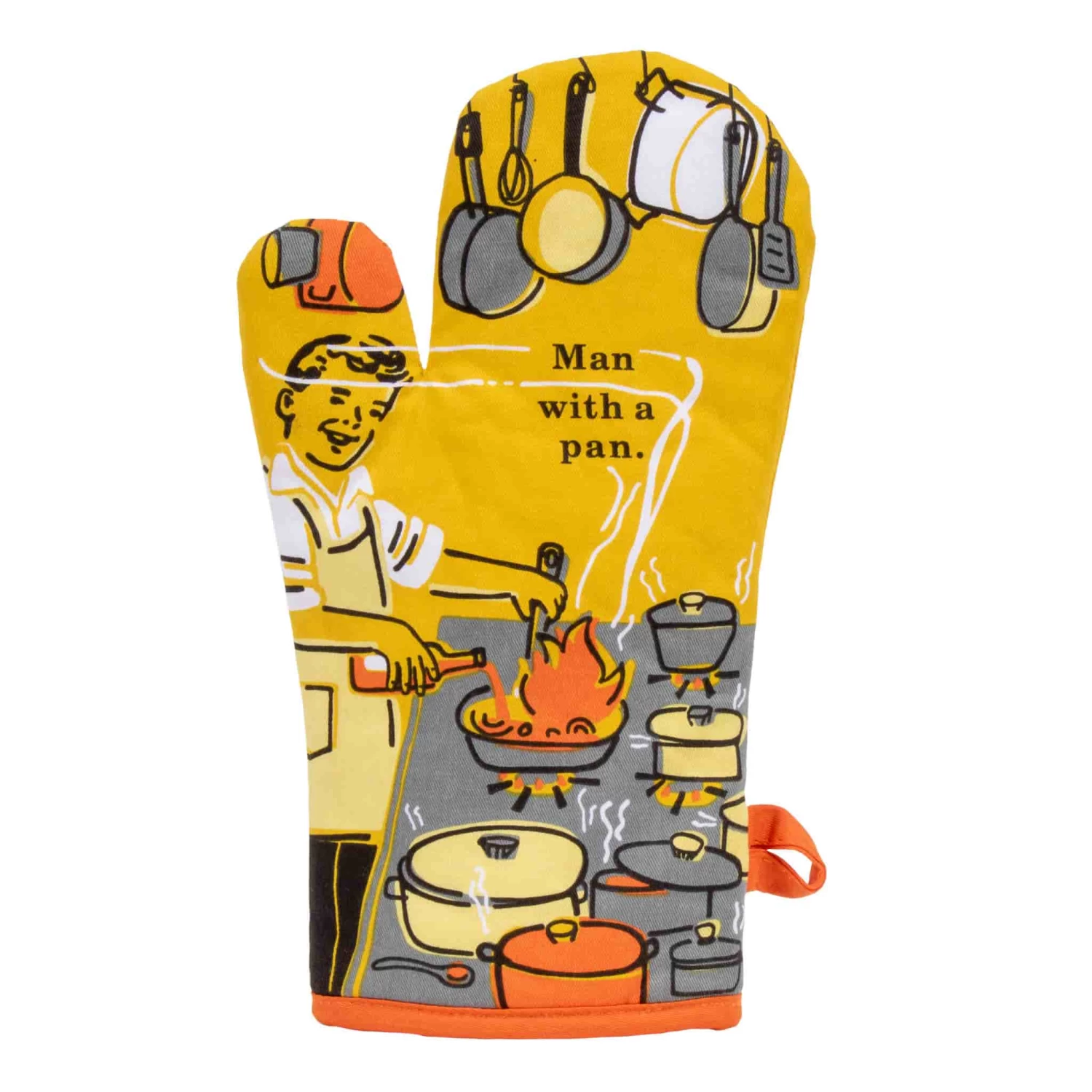 Man With A Pan Double Sided Oven Mitt 3 Man With A Pan Double Sided Oven Mitt