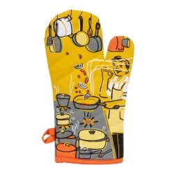 Man With A Pan Double Sided Oven Mitt 5 Man With A Pan Double Sided Oven Mitt -Kitchen Serie Store LQ0002ManwithaPanDoubleSidedOvenMittFront