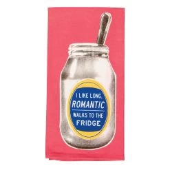 Romantic Walks To The Fridge Cotton Tea Towel -Kitchen Serie Store LQ0006RomanticWalkstotheFridgeCottonTeaTowel2
