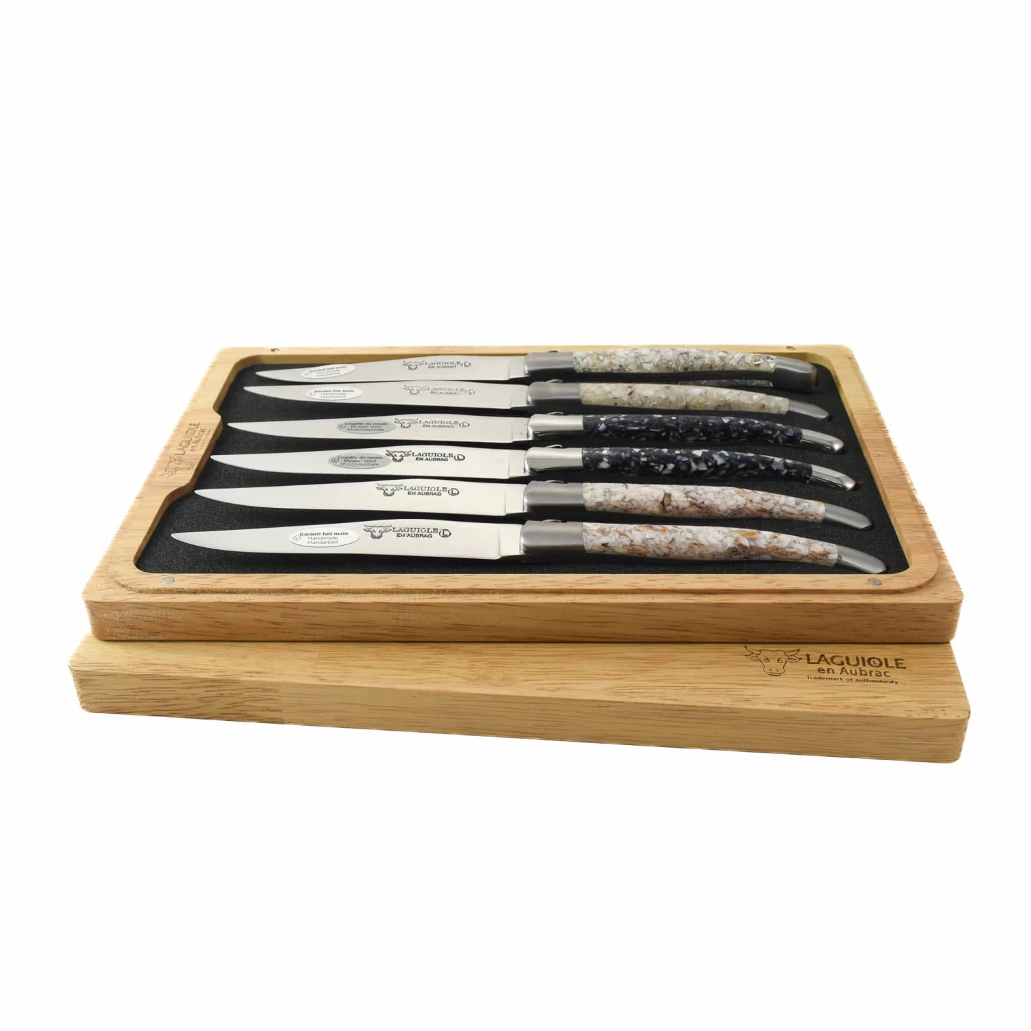 Laguiole En Aubrac Set Of 6 Shell Steak Knives 4 Laguiole En Aubrac Set Of 6 Shell Steak Knives - Image 2