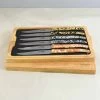 Laguiole En Aubrac Set Of 6 Gold, Silver & Bronze Steak Knives