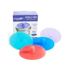 Masontops Wide Mouth Pickle Pipes, Set Of 4 -Kitchen Serie Store MJ0004MasontopsWideMouthPicklePipes Setof4Pack