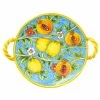 Hand Painted Centrepiece Dish - Pomegranates & Lemons 35cm -Kitchen Serie Store NC0001 HandPaintedCentrepieceDish Pomegranates Lemons35cm