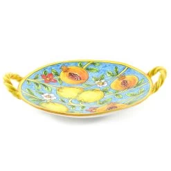 Hand Painted Centrepiece Dish - Pomegranates & Lemons 35cm -Kitchen Serie Store NC0001 HandPaintedCentrepieceDish Pomegranates Lemons35cm3