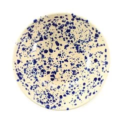 Puglia Blue Splatter Large Salad Bowl 28cm -Kitchen Serie Store NC0009 PugliaBlueSplatterLargeSaladBowl28cm Overhead