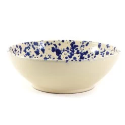 Puglia Blue Splatter Large Salad Bowl 28cm