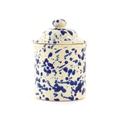 Puglia Blue Splatter Storage Jar 15cm