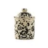 Puglia Black Splatter Ceramic Storage Jar 15cm