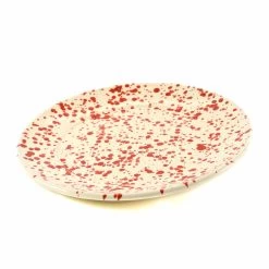 Puglia Red Splatter Dinner Plate 27cm -Kitchen Serie Store NC0039 PugliaRedSplatterDinnerPlate27cm var2