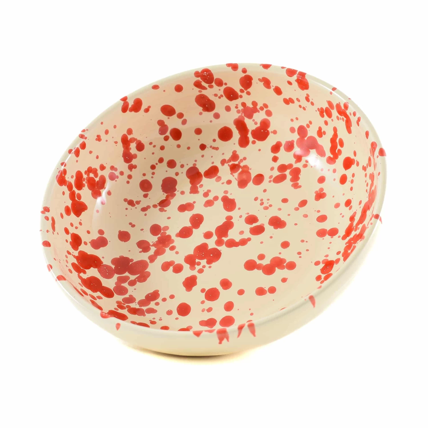 Puglia Red Splatter Bowl, 19cm 4 Puglia Red Splatter Bowl, 19cm - Image 2