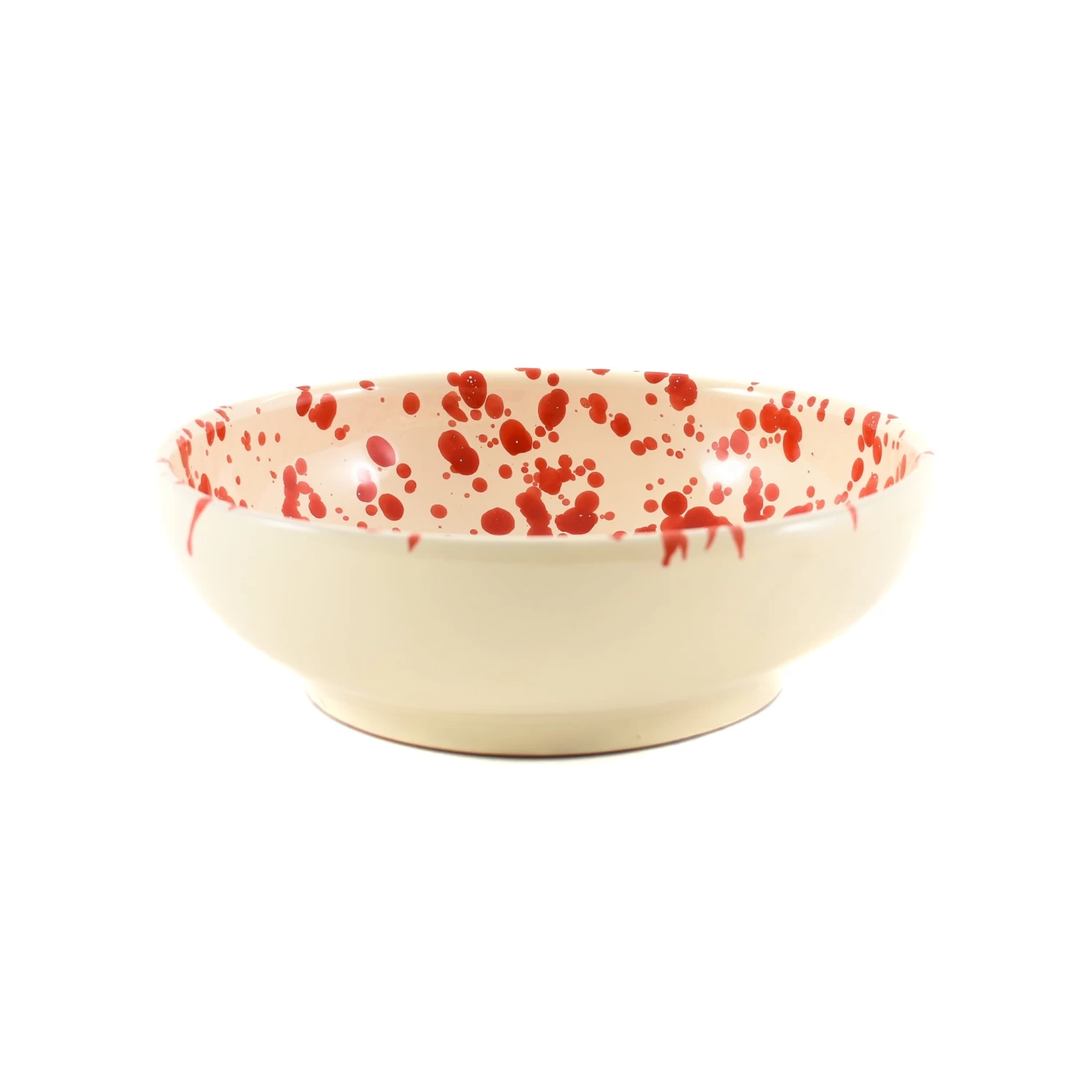 Puglia Red Splatter Bowl, 19cm 3 Puglia Red Splatter Bowl, 19cm
