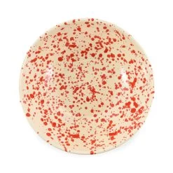 Puglia Red Splatter Large Salad Bowl 28cm -Kitchen Serie Store NC0042 PugliaRedSplatterLargeSaladBowl28cm