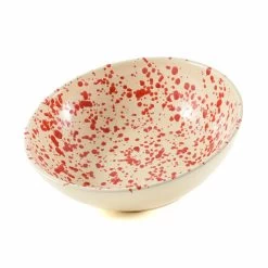 Puglia Red Splatter Large Salad Bowl 28cm -Kitchen Serie Store NC0042 PugliaRedSplatterLargeSaladBowl28cm var2