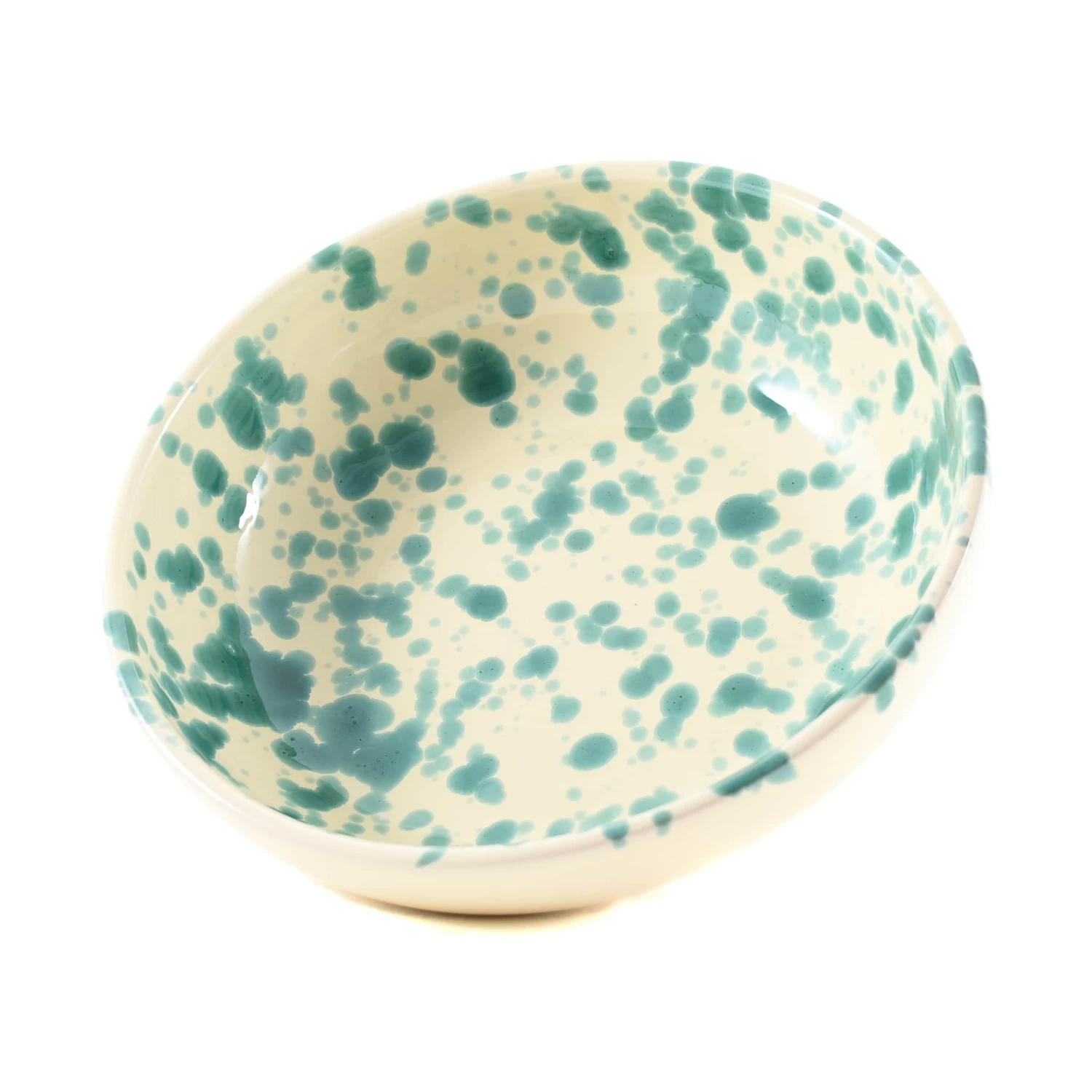 Puglia Aquamarine Splatter Bowl 19cm 4 Puglia Aquamarine Splatter Bowl 19cm - Image 2