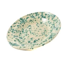 Puglia Aquamarine Splatter Pasta Bowl 29cm -Kitchen Serie Store NC0052 PugliaAquamarineSplatterPastaBowl29cm var2