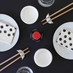 Balvi Chopstick Rest & Soy Sauce Dish Set - Gyoza & Steamer Design -Kitchen Serie Store NG0006ChopstickRest SoySauceDishSet Gyoza SteamerDesignLifestyle