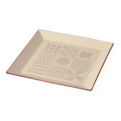 Takenaka Fukue White Square Plate, 19cm