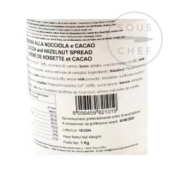 Italian Hazelnut Gianduja Paste 1kg -Kitchen Serie Store PA0123 ItalianHazelnutGiandujaPaste1kg 3